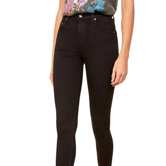 Reformation Jeans Serena High Rise Skinny Black - Picture 2 of 6